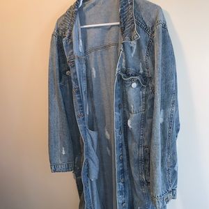 Denim Trench Jacket